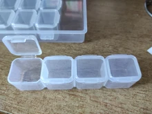 Mordoa-caja de almacenamiento de cuentas de plástico transparente con 28 ranuras, caja organizadora para herramientas de manicura de decoración de uñas, expositor de joyería