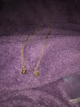 Collar de acero inoxidable chapado en oro para mujer, cadena de eslabones en O chapado en oro, regalo de cumpleaños para mujer