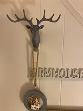 Wall-Hanging-Hook Horns Hanger-Rack Deer-Head Wall-Decoration Key-Deer Vintage Antlers