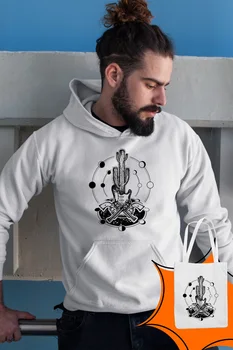

Angemiel Wear Desert And Gun White Male Hooded Sweatshirt Bags Kombin