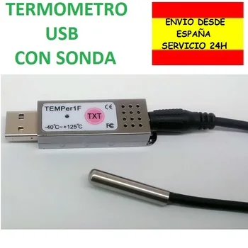 

Termometro USB Registra Temperatura Con Sonda Excel Alarma Control Ordenador Email Controlar Grados