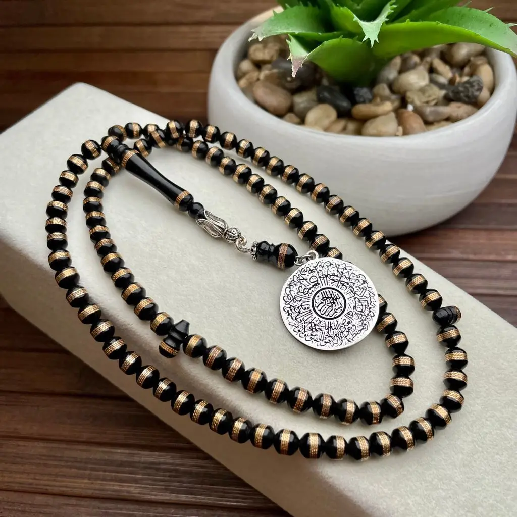 

99 stone Prayer Rosary kuka tree esma writt handcrafted .tasbih silver processing high quality made in turkey modern art 33 gift