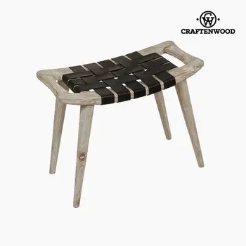 

Mindi wood Bench Leather (60x35x45 cm)-Let's Deco Collection by Craftenwood