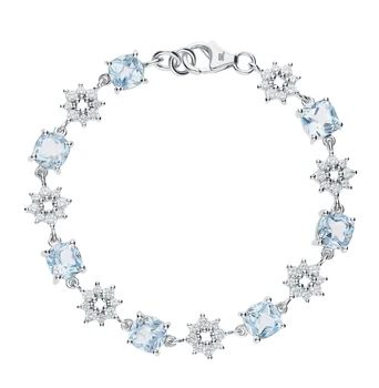 

Silver Bracelet with Topaz and cubic zirconia sunlight