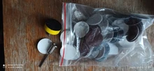 Discos de lijado de 1 pulgada + almohadilla de lijado de bucle, 1 pulgada + 1/8 pulgadas, conjunto mixto de lija, 100 Uds.
