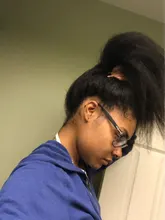 Microlinks-extensiones de cabello brasileño Afro para mujeres negras, cabello virgen 100%, con punta recta, a granel, EverBeauty