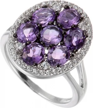 

Jay VI ring with amethyst and cubic zirconia