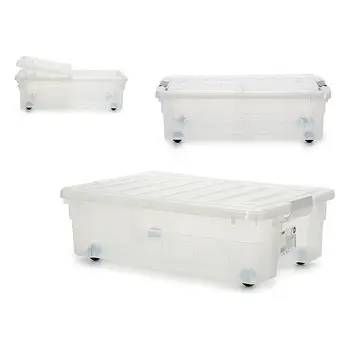 

Storage Box with Lid 30L (40 x 18 x 59,5 cm) Wheels