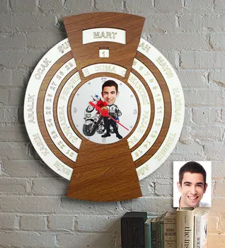

Personalized Mr Dolphin Polis Caricature Of Infinite Maya Calendar Wall clock