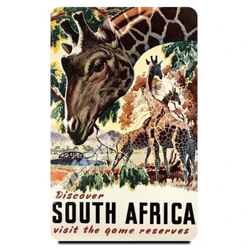 

South Africa souvenir magnet vintage tourist poster