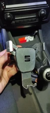 Soporte de teléfono de coche para SEAT ibiza 6j 6l Ateca Altea fr Leon 2 Alhambra Exeo, base de cuero antigravedad de 360 °