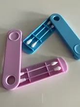 2 unids/caja reutilizable hisopo de algodón de doble cabeza toallitas de limpieza de orejas cosmética herramienta de silicona hisopos suaves maquillaje Accessrory