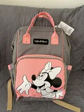 Bolsa de pañales con USB de Disney, mochila momia de maternidad/bolsa de pañales para bebé, bolso de viaje de Mickey Mouse, bolsa para cuidado del bebé, bolsa húmeda