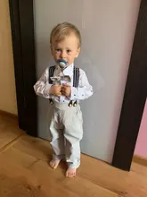 Trajes de bebé, ropa de niño recién nacido chaleco + mameluco + sombrero ropa Formal traje pajarita del partido los niños cumpleaños vestido nuevo nacido 0- 24 M