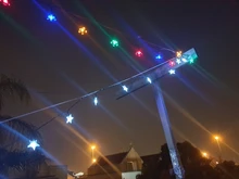 Garlands-Light Peach-Flower Led-String Christmas-Decor Solar-Lamp Garden Outdoor 5m 6V