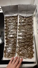 Ídolo de moda Afro rizado pelo sintético resistente al calor, paquetes de pelo de onda profunda extensiones marrón 2 unids/lote 26 pulgadas de la armadura del pelo