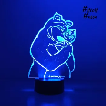 

3D lamp Masha and the Bear