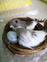 Cage-Set Nest Bird Gardening-Decoration Desktop-Ornament 9cm Simulation Photography-Props