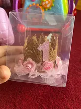 Tiara de cumpleaños para niñas recién nacidas, diadema de princesa de encaje de flores, regalos de cumpleaños