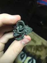 Anillo de acero inoxidable gótico Vintage para hombre, anillo de calavera para hombre, anillo con grabado de motocicleta, accesorios de joyería