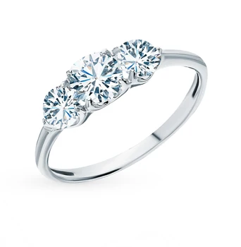 

Silver ring with cubic zirconia sunlight sample 925