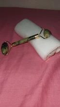 Rodillos de piedra de Jade para masaje Facial, Piedra Rosa de cuarzo Natural, para adelgazar la barbilla, estiramiento Facial, cuidado de la piel
