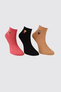 

Trendyol 3'lü Package Embroidered Knit Socks TWOAW21CO0036
