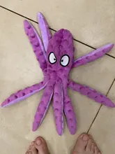 Juguete de peluche suave con 8 patas de pulpo para perros, juguete interactivo para jugar al aire libre, con sonido sonoro, juguete dental para masticar