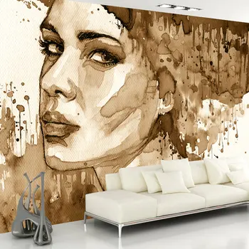 

Wall mural-Female Portrait (Sepia) - 250x175 cm