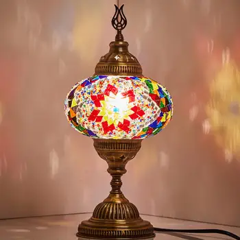 

Turkish Moroccan Mosaic Swan Neck Table Desk Bedside Night Accent Lamp Light Lamp Shade Lampshade