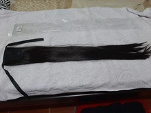 JINKAILI-Peluca de cabello sintético superlarga y Lisa, extensiones de cabello con coleta ondulada resistente al calor