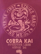 Mens T-Shirt Clothing Crew Cobra Kai Vintage Karate Kid Plus-Size Cotton Short-Sleeve