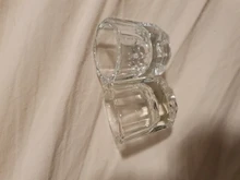 Bol con forma de Octágono de cristal, plato de cristal, herramientas de arte de uñas, equipo de arte de uñas acrílico, Mini cuencos