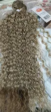 Extensión de pelo natural de 22 pulgadas, pelo sintético rizado, fibra de alta temperatura, Ombre, marrón, 2 unidades/lote, extensiones de mechones de pelo ondulado