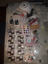 Juego de manicura con secador, lámpara LED UV, 80W, 54W, 24/16/8 Uds., Kit de esmalte de Gel