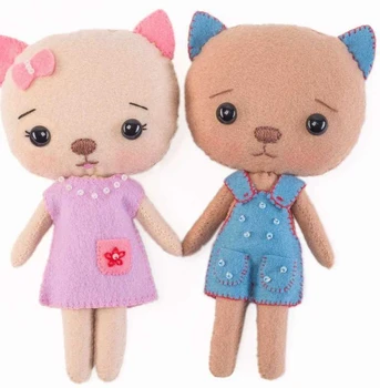 

Set for sewing textile doll TUTTI 01-07 "Kittens Бэкки and Лакки"