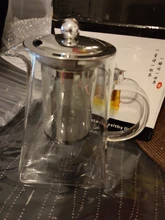 Glass Teapot Tea-Kettle INFUSER-FILTER Puer Flower Oolong Kung-Fu Heat-Resistant Stainless-Steel