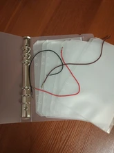 Archivador de fotos A5 A6, productos de almacenamiento, pegatinas de inserción, carpeta de folletos en espiral, 8 Uds., hojas internas, bolsa con cremallera