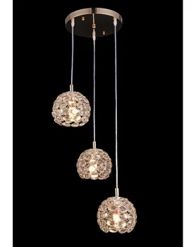 

Ceiling lamp. Pendant LIGHT BULBS E27 60W. METAL AND CRYSTAL. GOLD COLOR. Ref. 9026/3