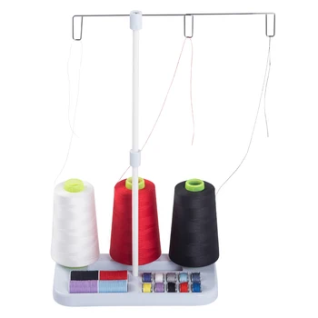 

1pcs White Multi-function Wire Rack Thread 3 Spool Holder Stand Rack Sew Quilting Home Sewing Machine Accessories