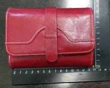 Cartera de piel auténtica de alta calidad para mujer, billetera pequeña RFID antirrobo, tarjetero, monedero, a la moda