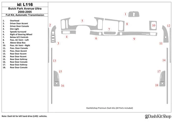 

Interior trim for Buick Park Avenue Ultra 1997-2005. Set L116.