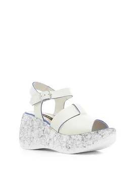 

ILVi-Genuine Leather Handmade Vero Women's Sandal Grey-Blue Women Shoes 2020