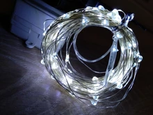 Fairy 2M 5M 10M Battery Operated LED Silver Wire String Lights For Wedding Christmas