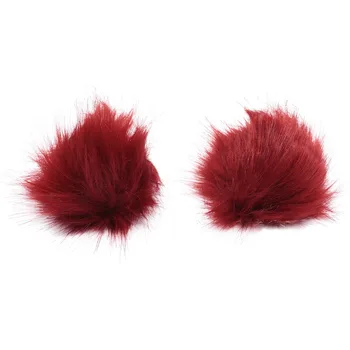 

Pompoms made of artificial fur (Fox), d-8cm, 2 pcs/pack (red)