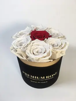 

Premium Box cylinder Velvet Rose default red round Box black (white and red, 7)