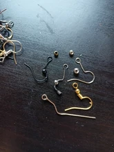 Ganchos para pendientes de 20x17mm, cierres para pendientes de color dorado y negro, accesorios para joyería DIY