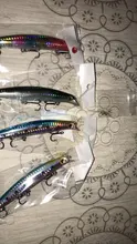 OUTKIT-señuelo de pesca con pececillo con láser, 16g, 12cm, señuelo flotante con forma de pececillo, cebo duro, Crankbait Artifici