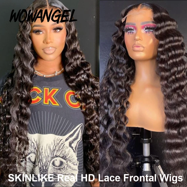 Wow Angel HD Lace Frontal Wigs 34inch Deep Wave Wigs 13x6 Full