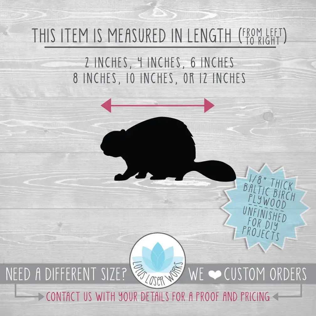 10 шт. Дерево бобра вырез, пустое дерево ремесла формы s, необработанные древесины бобра формы, DIY ремесло поставки